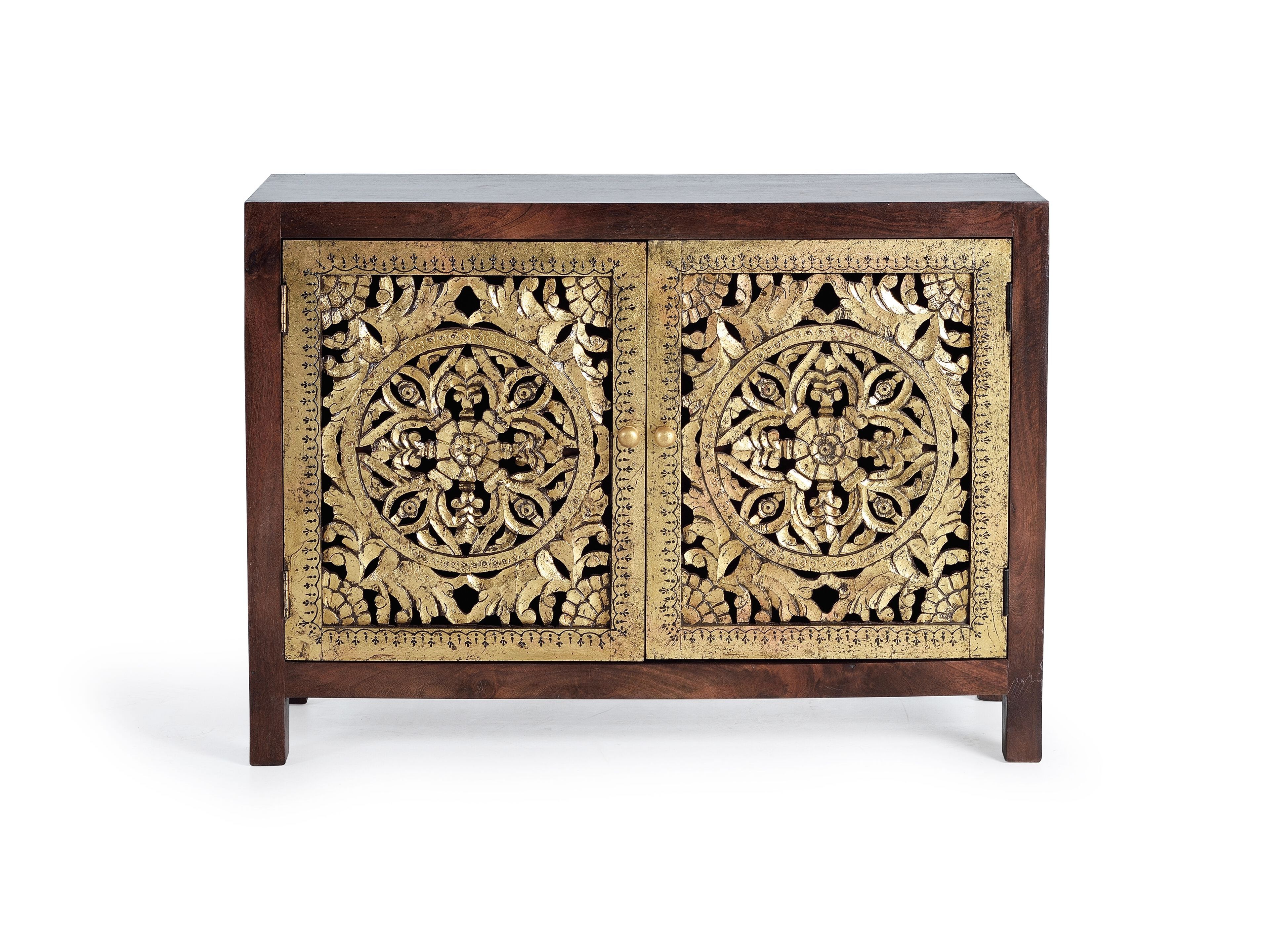 Шкаф с золотым листом с распашными дверями Giner y Colomer 1262 ARCH-00101939