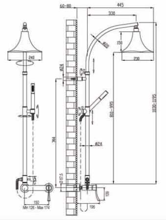 2863200000 Душевая система Bandini Eden Santreyd - Вид №1