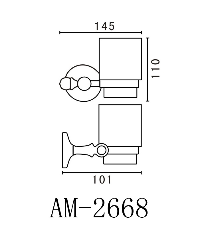 Стакан ART&MAX ANTIC AM-E-2668AL  - Вид №1