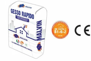 malvin Готовый армированный волокнами раствор на основе гипса