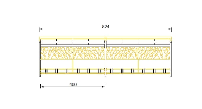 Стальной и поликарбонатный навес для велосипедов и мопедов CITYSì CROSS ARCH-00108240 - Вид №17
