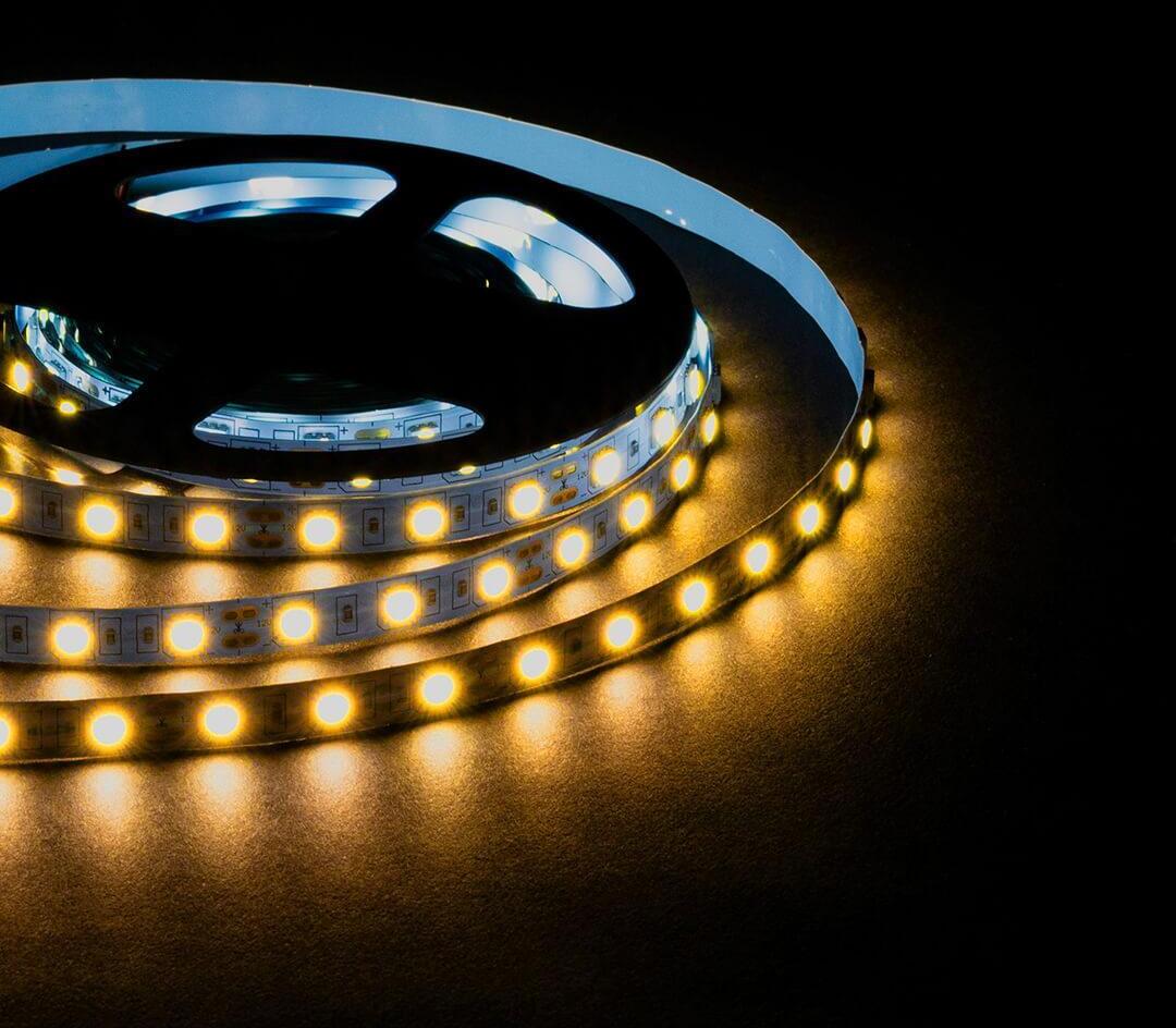 LSE-288 Светодиодная лента 9,6W/m 60LED/m 5630SMD теплый белый 5M OGM