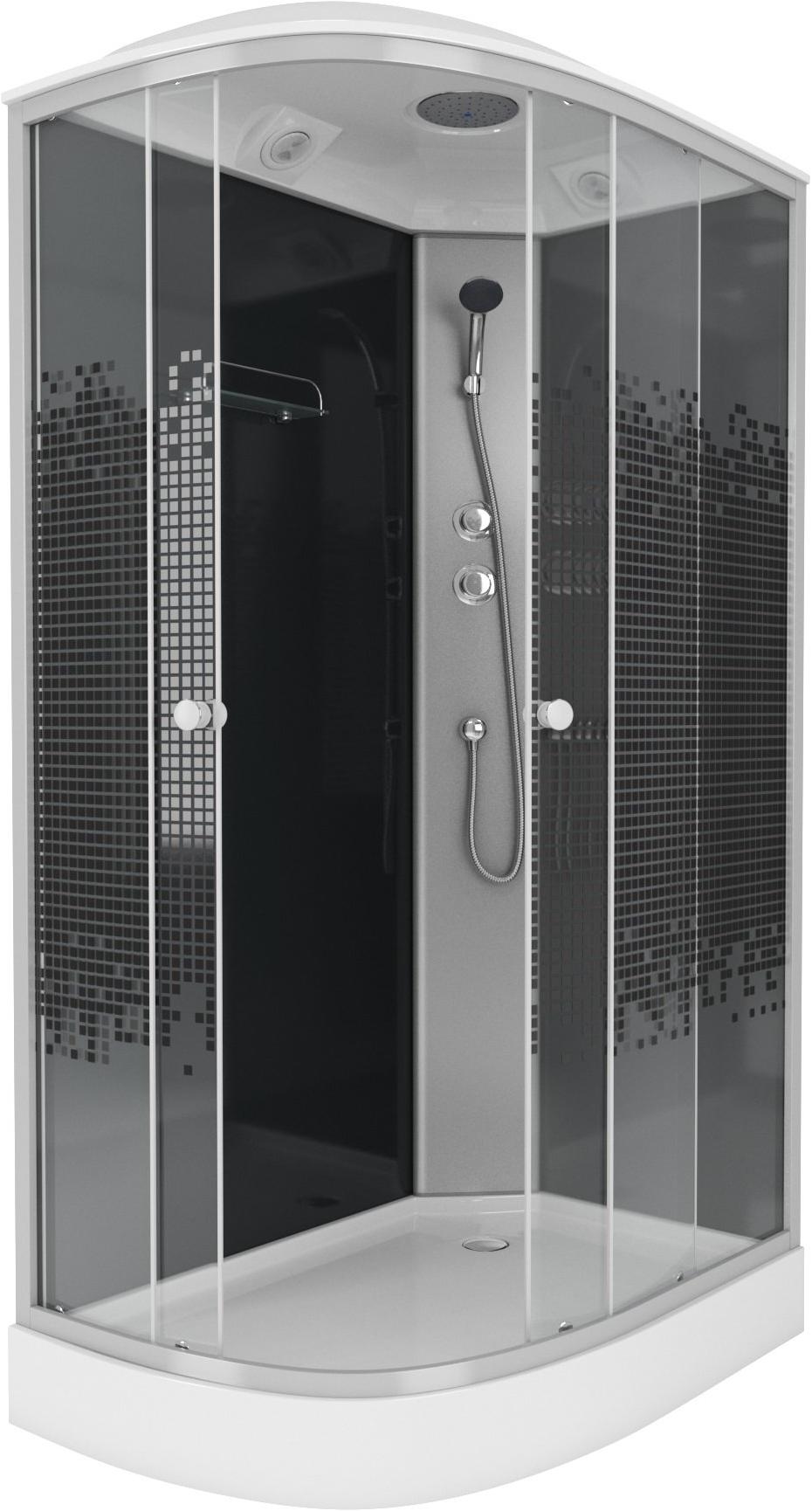 Душевая кабина NG- 4512-08L BLACK(1200х800х2150) низкий поддон(13см) стекло МОЗАИКА Niagara ECO 4512L - Вид №1