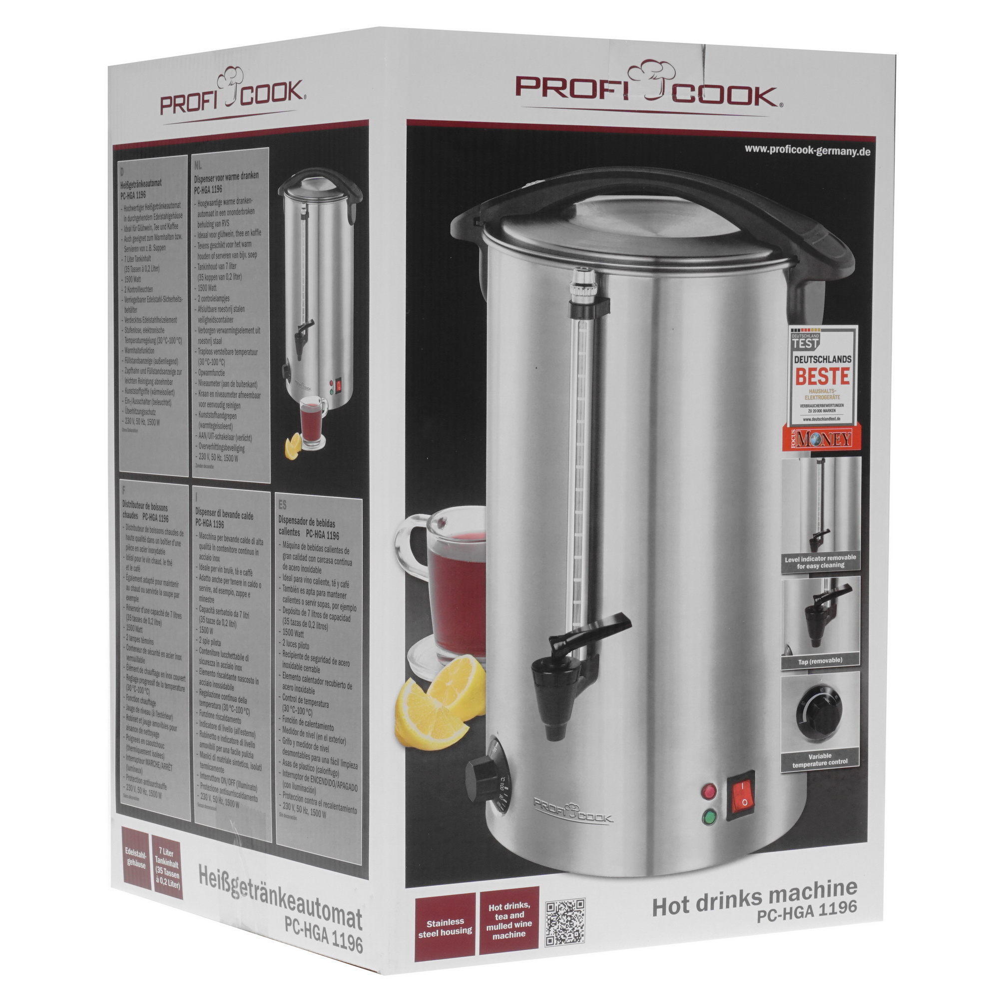 8194251 Термопот Profi Cook PC-HGA 1196 серебристый ProfiCook STDN-0043155 - Вид №10