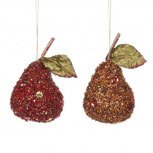 BR 36053 Груша красная и оранжевая 13 см (цена за шт) GOODWILL