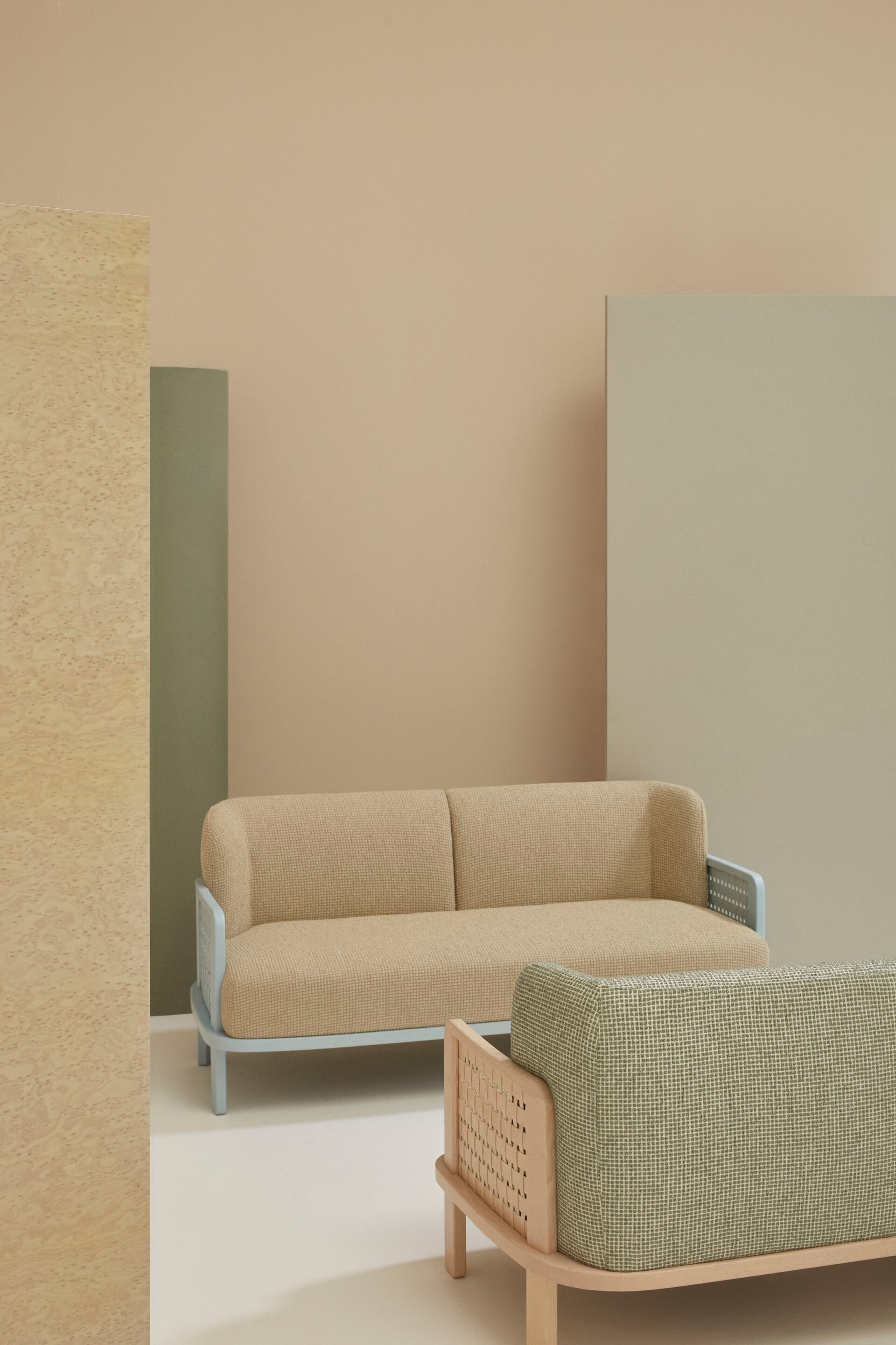 2-местный линейный диван из ясеня Billiani Raquette ARCH-00075780 - Вид №3