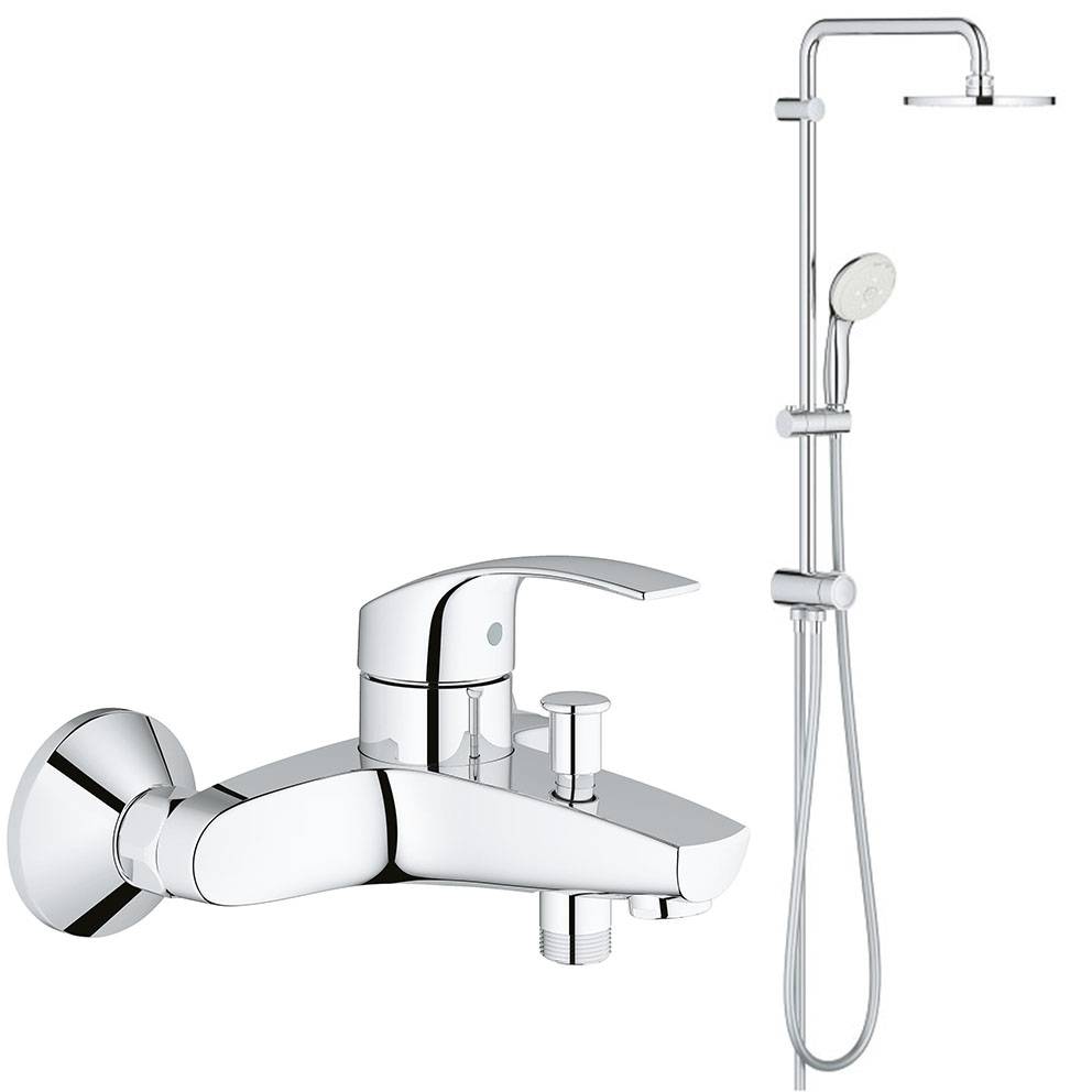 Душевая система для ванны GROHE New Tempesta 200 со смесителем (NB0045)