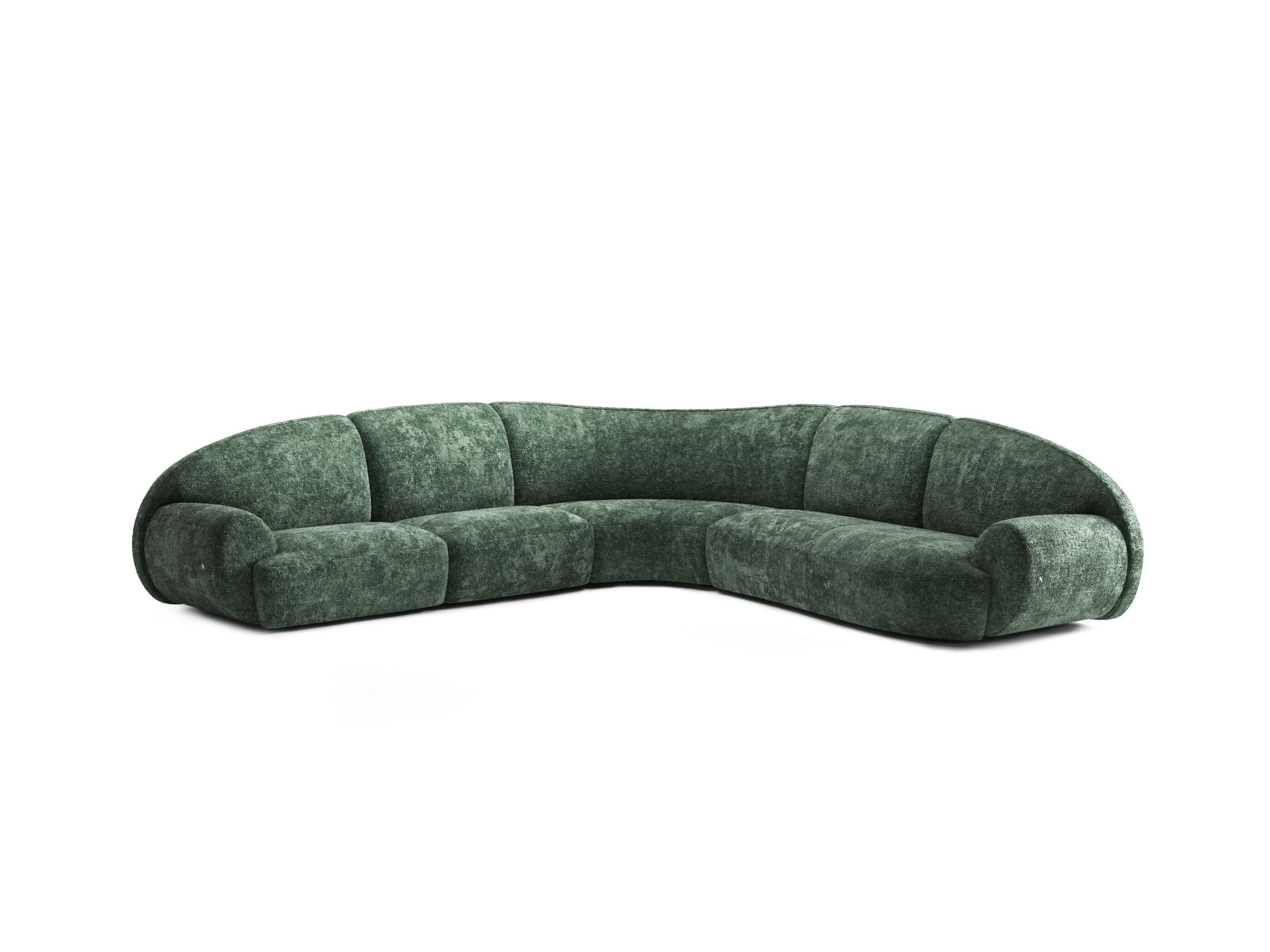 Угловой диван из ткани Natuzzi Italia память ARCH-00119901 - Вид №2