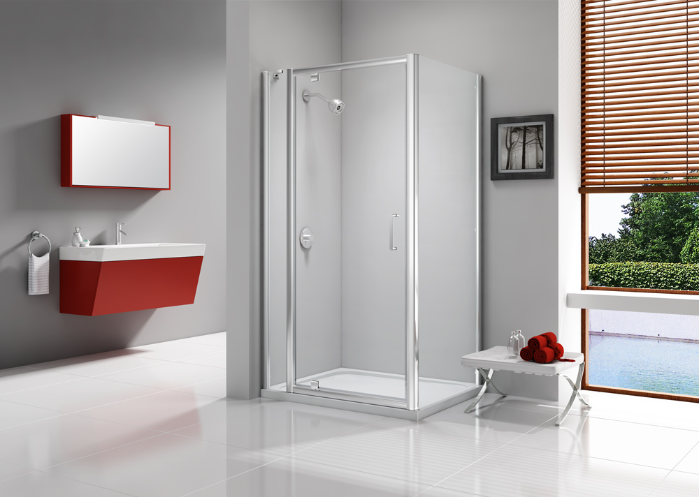 Дверь душевая для установки с боковой панелью A0306B0 Merlyn Ionic Хромированный  - Вид №1