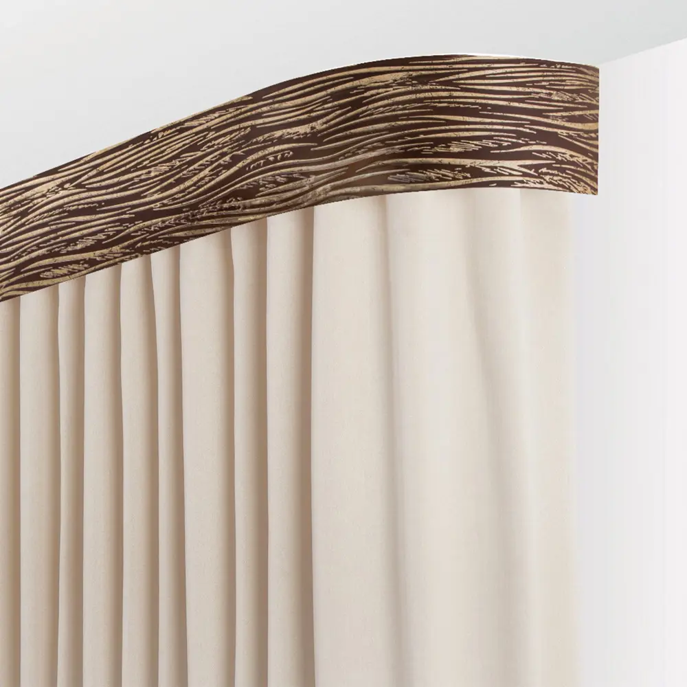 Карниз трехрядный составной Эдельвейс 200 пластик цвет шоколад DOMLEGRAND STLM-2057517 - Вид №2