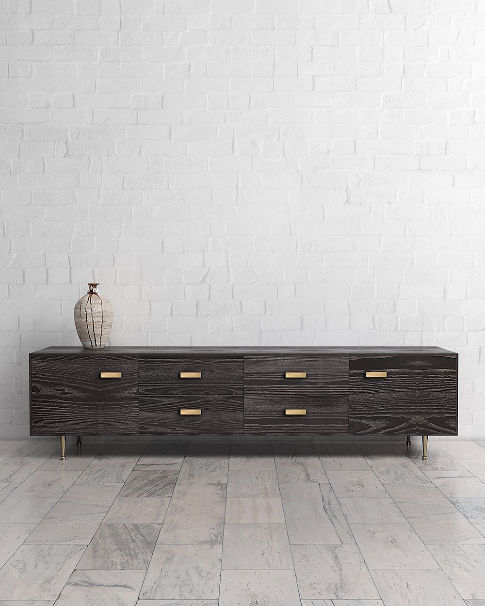 Тумба длинная с 4 ящиками ясень кофейный Bullwood ACWD BULLWOOD 00-3981910 Коричневый  - Вид №2