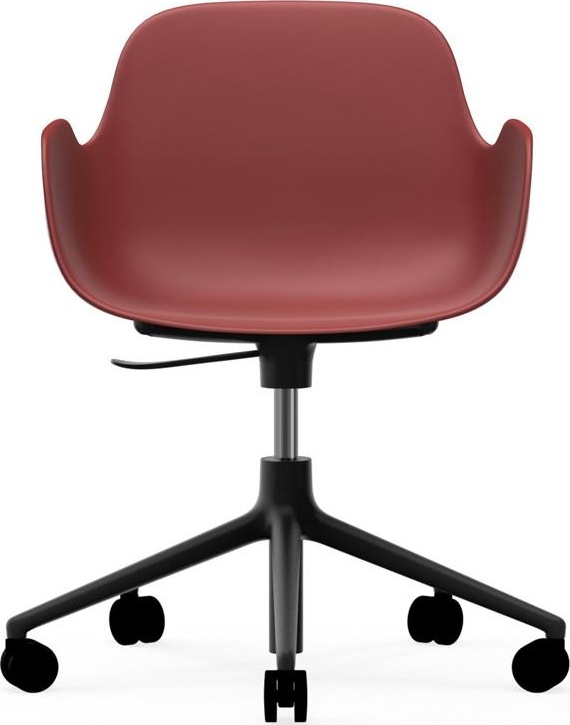 606155 Кресло Swivel 5W Gaslift Black Alu Red Normann Copenhagen Form - Вид №1