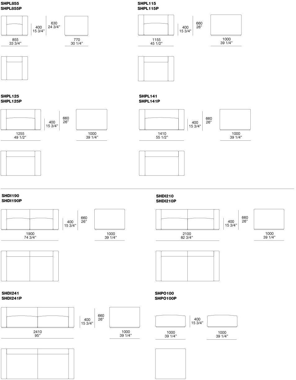 Poliform Секционный диван со съемным чехлом из ткани с шезлонгом Shangai sun-id-1398910 - Вид №4