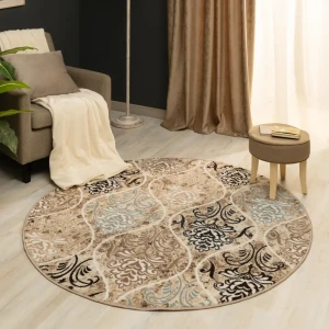 Ковер полипропилен Люкс L013 KP ø150 см цвет бежевый