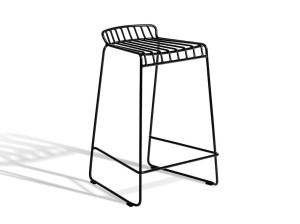 Стальной табурет с подставкой для ног