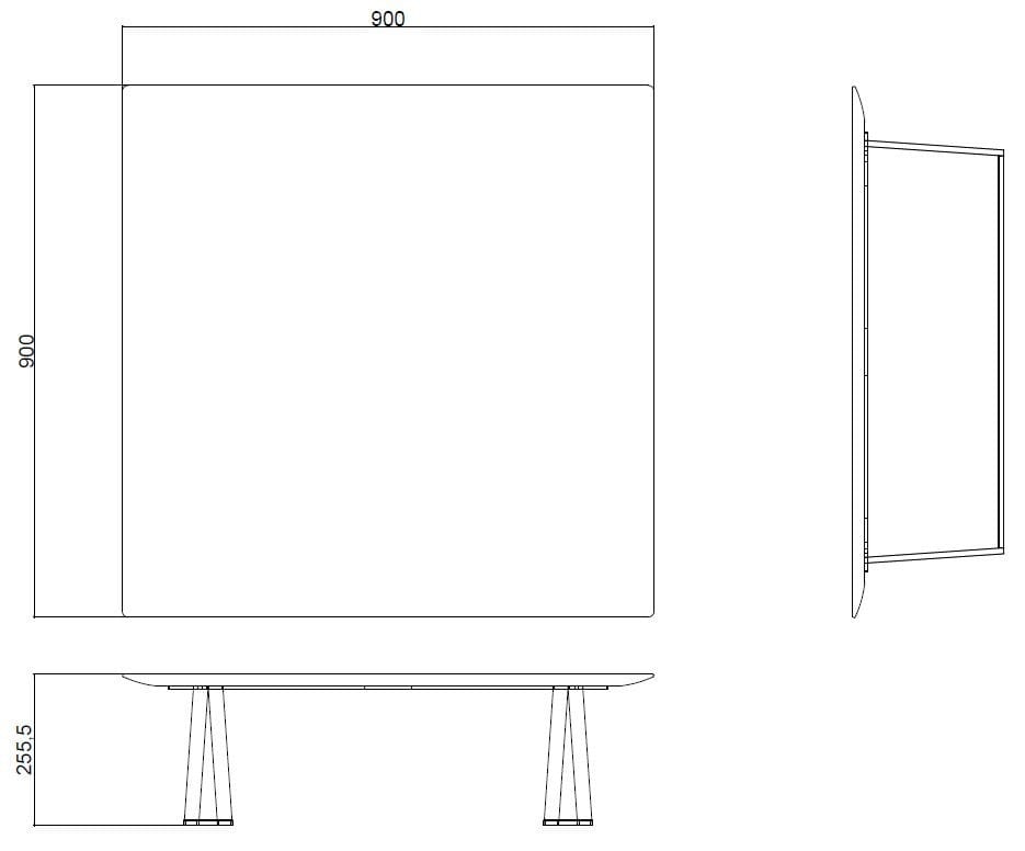 Квадратный мраморный журнальный столик Salvatori Dritto ARCH-00026329