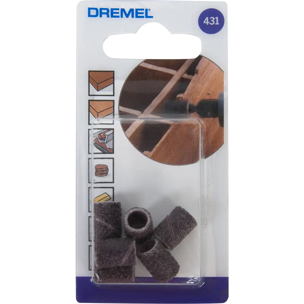 Насадка наждачный валик Dremel, 6.4 мм, P60 STLM-2077664 - Вид №2