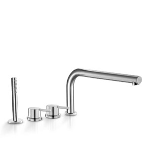 Комплект смесителей для края ванны с душем, изливом, смесителем и двухходовым переключателем. STY240 linki