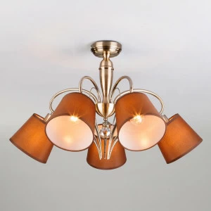 Потолочная люстра Eurosvet Lilly 60074/5 античная бронза EUROSVET LILLY 220064 Коричневый