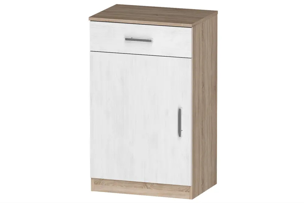 91071188 Тумба офисная Furnistyle ЛТ-01 55x90x40 см 1 ящик ЛДСП цвет дуб сонома/светлое дерево STLM-0468324