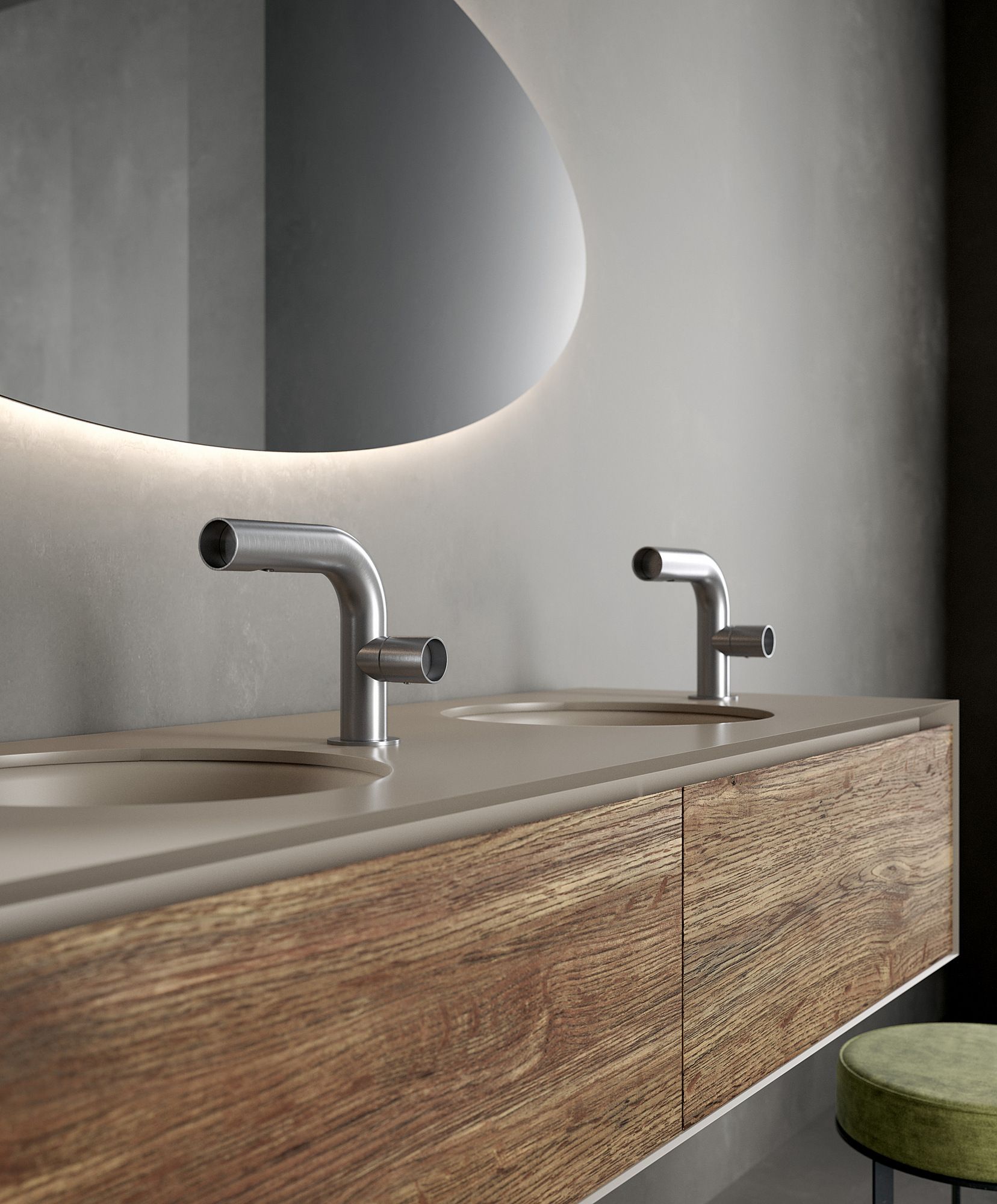 Однорычажный смеситель для раковины из нержавеющей стали Rubinetterie Treemme Watertube ARCH-00129957 - Вид №1