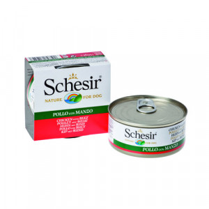 ПР0001021 Корм для собак Филе цыпленка, говядина конс. 150г SCHESIR