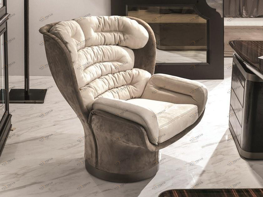 Longhi Поворотное кожаное кресло Loveluxe 2015 – regency collection X 106