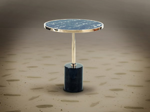 098656 Столик придиванный Ø46 черный/золотой Schuller Dekala