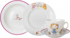 10615357 Императорский фарфоровый завод Комплект из 4пр "Маша" "Молодежная" Фарфор твердый