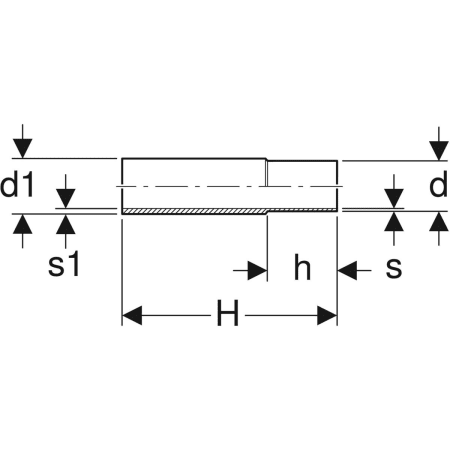 12421 Переходник Geberit Mapress из углеродистой стали, со свариваемым и гладким концевиком Geberit  - Вид №2