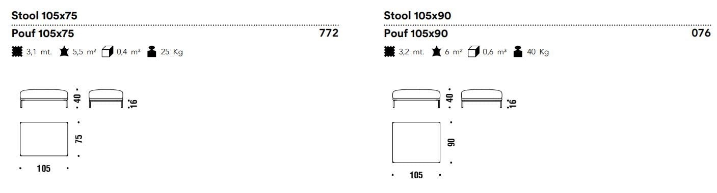 Тканевая мягкая подставка для ног MOROSO Gentry ARCH-00109635 - Вид №3