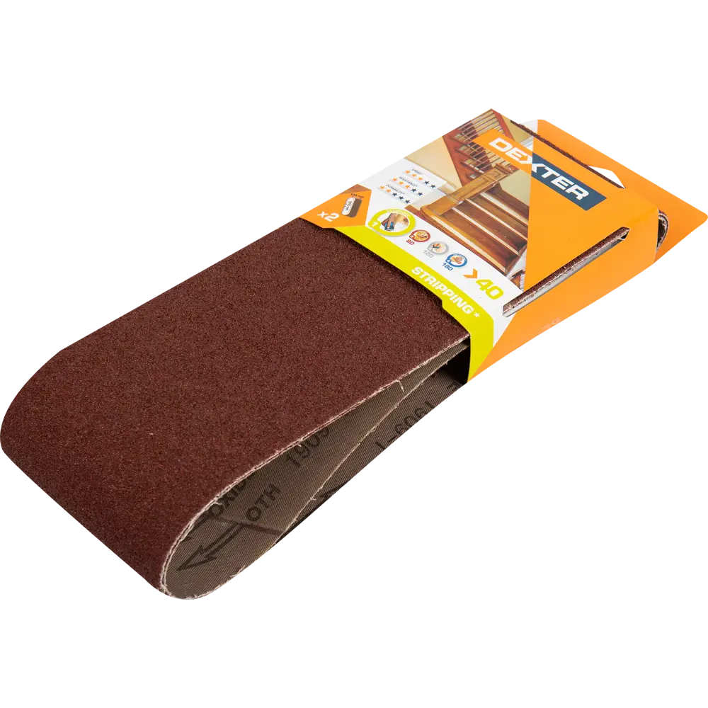 82307196 Лента шлифовальная Dexter P40 610x100 мм, 2 шт. STLM-0024324  - Вид №2