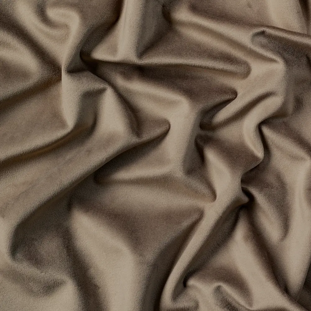 Ткань 1 м/п бархат 300 см цвет бежево-коричневый GARDEN STLM-2060090 - Вид №1