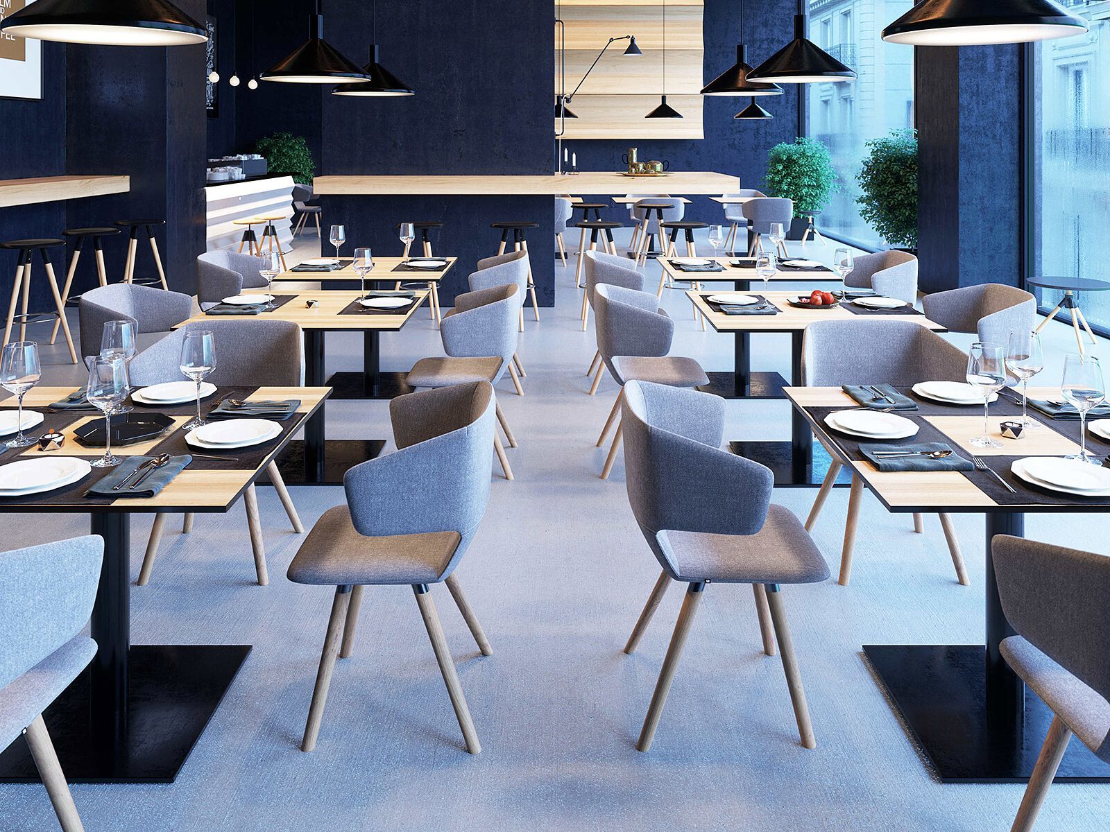 Мягкий стул из ткани LD Seating Flexi P ARCH-00041020 - Вид №3