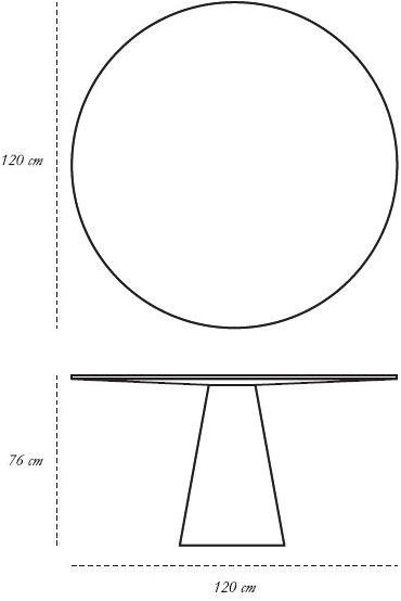 Scarlet Splendour Круглый стол в мдф Vanilla noir sun-id-1394419 - Вид №7