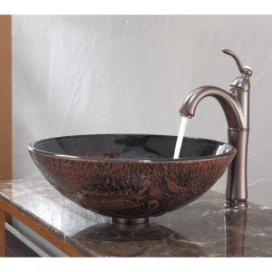 GV710-12mm-FVS1005ORB Накладная раковина на столешницу  прямоугольная Krausru