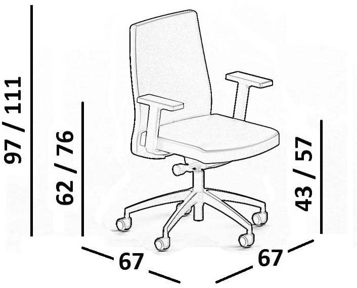 Luxy Поворотное офисное кресло из ткани Smartoffice sun-id-1463571 - Вид №7