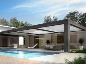 DIRELLO Алюминиевый навес с регулируемыми жалюзи и подсветкой