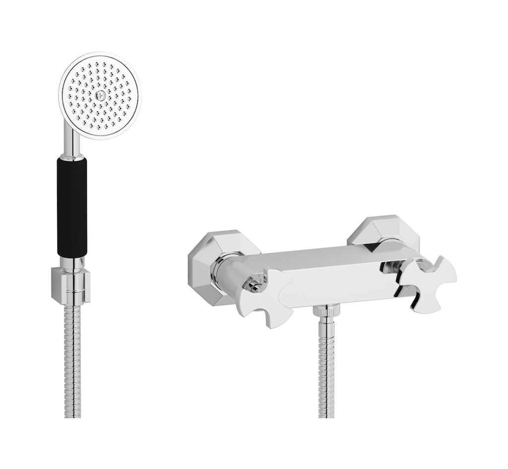 Встроенный смеситель для душа в комплекте с душевым гарнитуром. WE ARE IB bt350cc Chrome Belmondo 