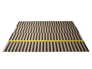 Полосатый шерстяной прямоугольный ковер ручной работы