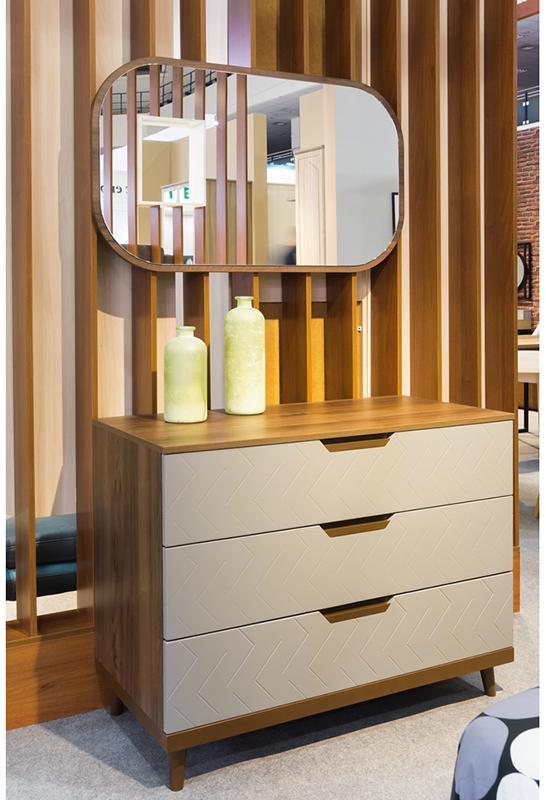 1432 Комод с 3 ящиками Сканди Грей R-HOME 4009264h_Грей - Вид №3