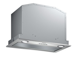 Встраиваемая стальная и стеклянная вытяжка со встроенным освещением