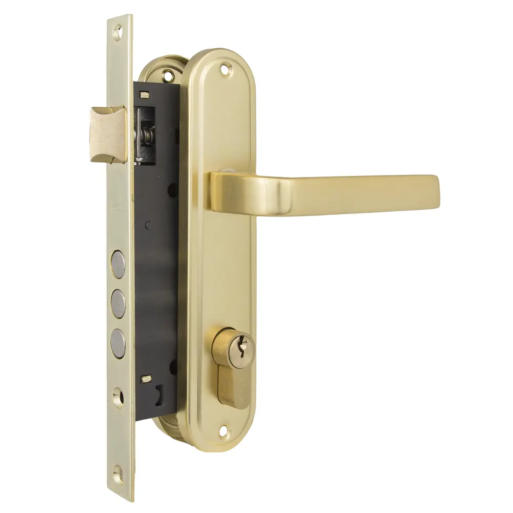 Замок врезной Apecs 1526/60-G, с ручками, алюминий, цвет золото STLM-2175954