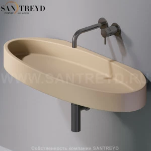 L016T1RPV4.131 Подвесная раковина настенная овальная A. e T. Italia P35 бежевая