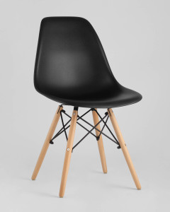 90765424 Кухонный стул 81х41х46 см abs-пластик цвет черный Eames STLM-0373938 WWBT