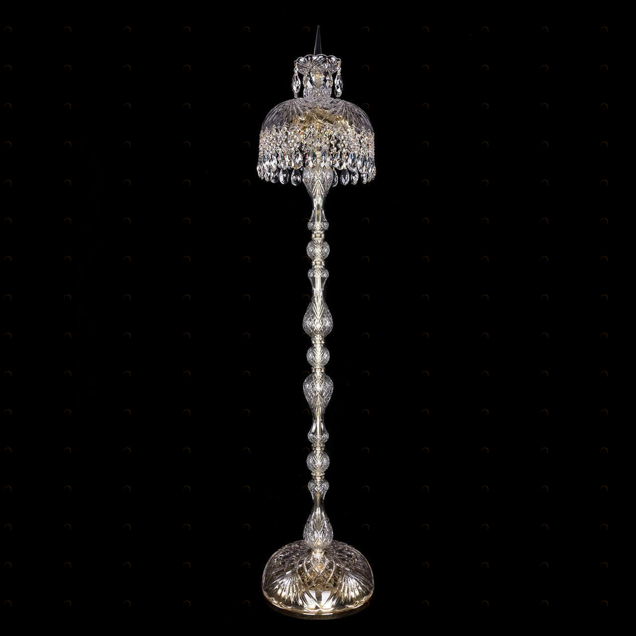 Торшер хрустальный на 5 ламп 150х30 см золото Bohemia Ivele 5877/30-150/G BOHEMIA IVELE ЭЛИТНЫЕ 00-3889419 Золото;прозрачный 