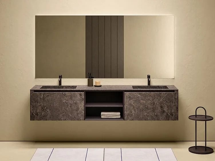 Двойной подвесной шкаф для умывальника MDi со встроенной раковиной Inbani слой ARCH-00129873