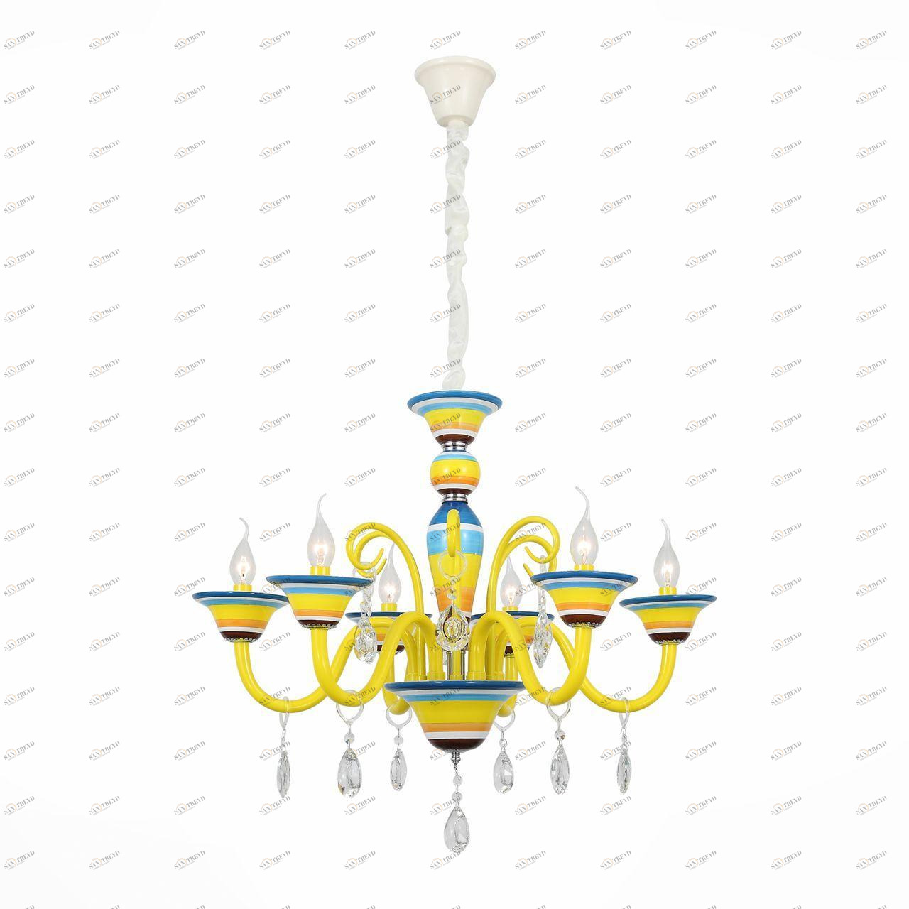 Подвесная люстра ST Luce Tirapiedi SL819.783.06 ST LUCE ДИЗАЙНЕРСКИЕ, TIRAPIEDI 220486 Разноцветный 