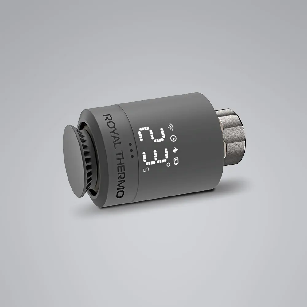 Термостатическая головка электронная Royal Thermo Smart Heat для радиаторного клапана M30x1.5 цвет серый STLM-2007016 - Вид №3