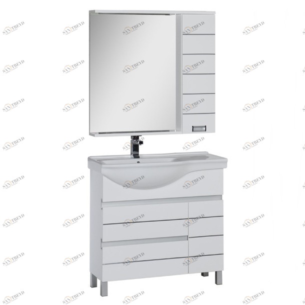 Комплект мебели Aquanet Доминика 90 L белый 00176648